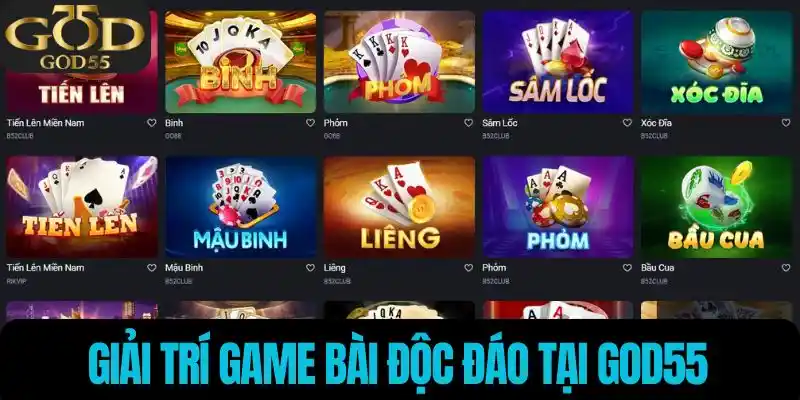 Giải trí game bài độc đáo
