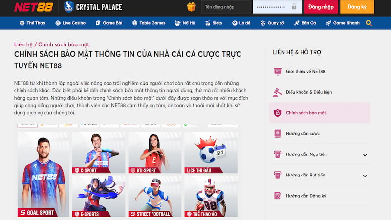 Net88 đảm bảo an toàn tối đa cho người dùng